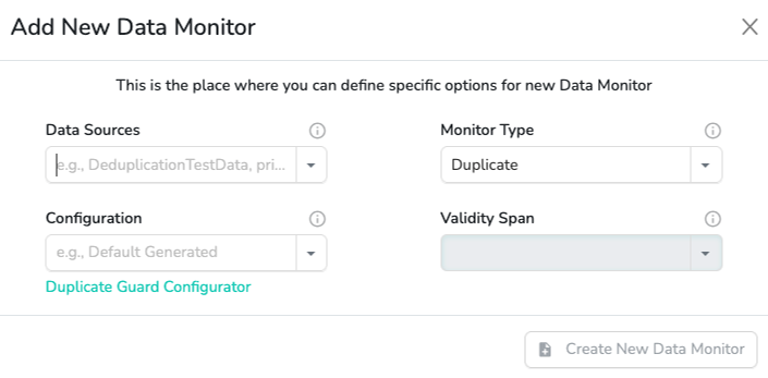 Figure 2. Setting Duplicate Guard Monitor
