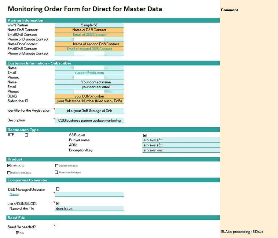 dnb form